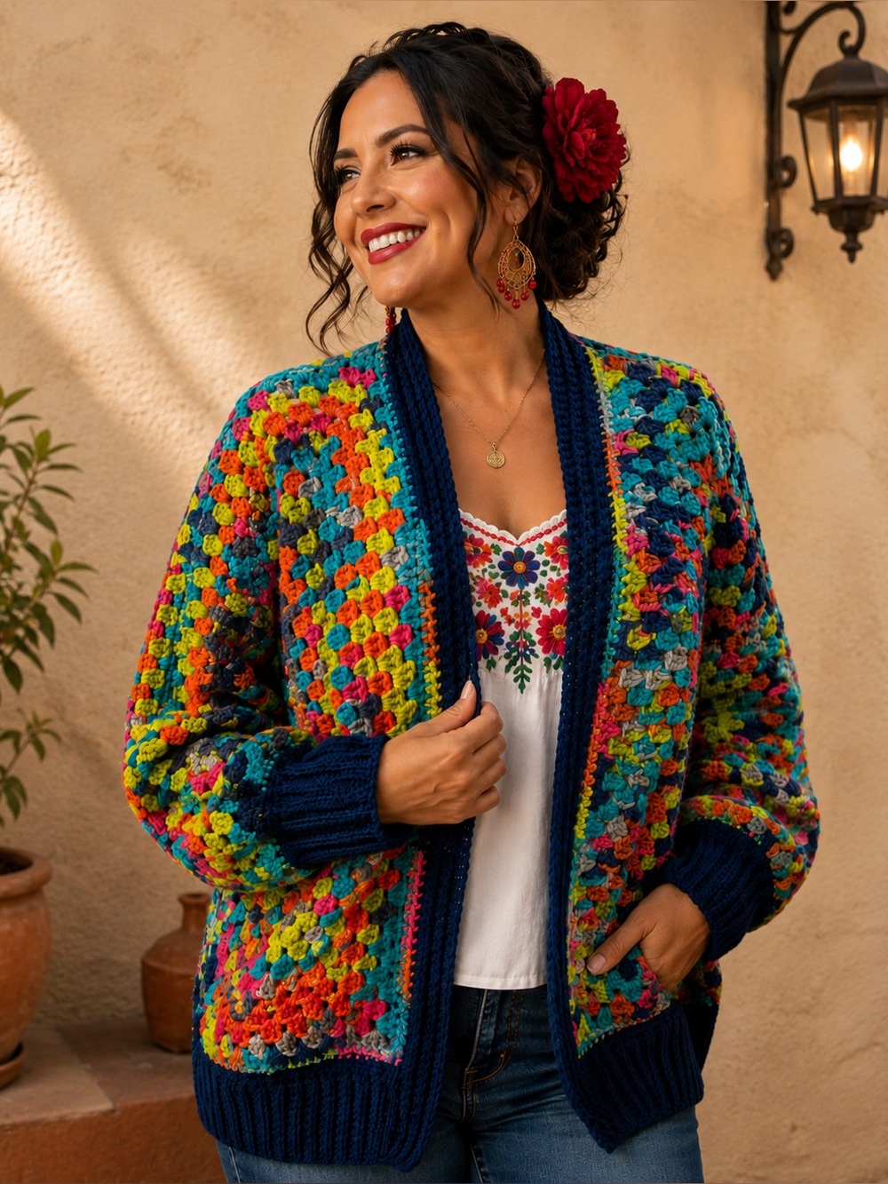 Crochet Cardigan-Artesian Handcrafted